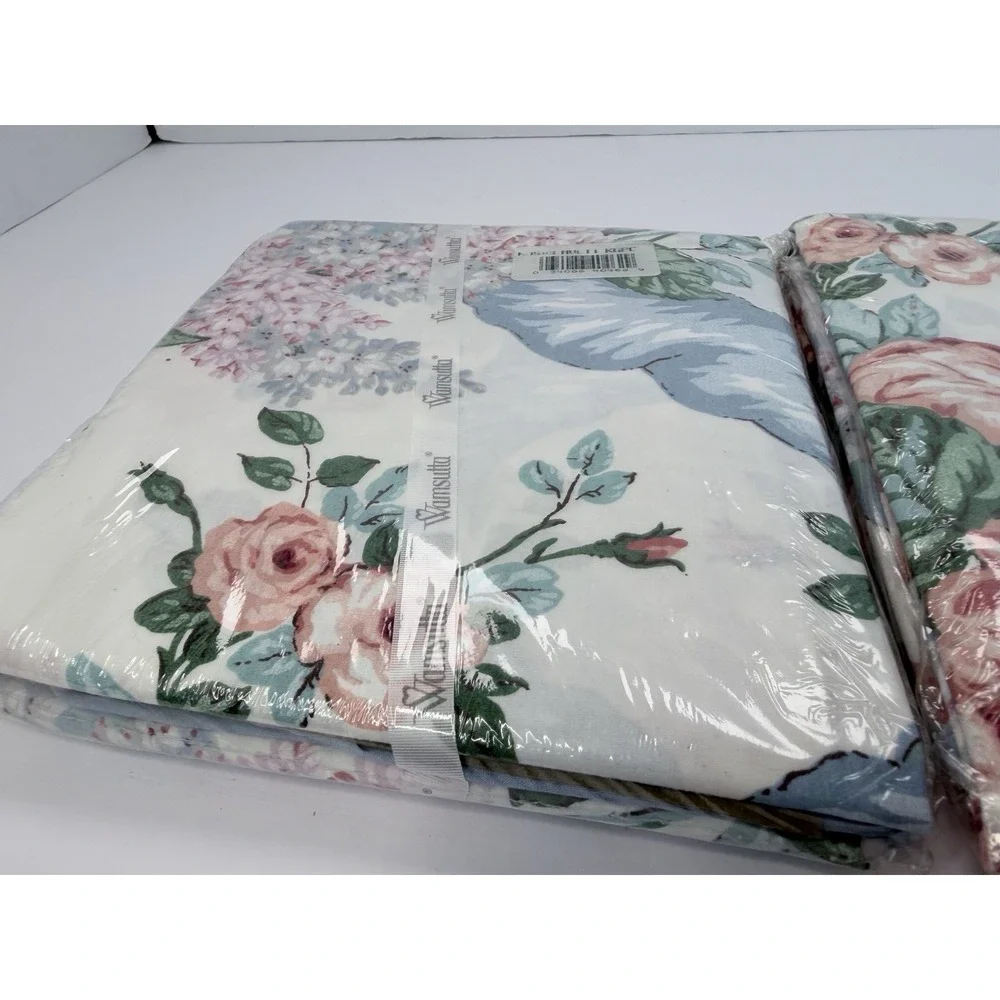 Wamsutta King Pillowcases 4 Total Supercale Plus 200 Count Floral New Cotton